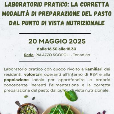 Laboratorio pratico sulla preparazione del pasto presso Palazzo Scopoli