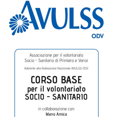 Corso base per il volontariato Socio-Sanitario. Dal 30 settembre al 28 ottobre.