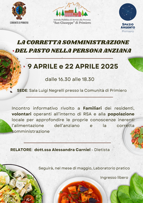 La corretta somministrazione del pasto nella persona anziana