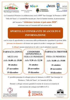 Sportello itinerante di ascolto e informazione.