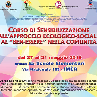  Corso di sensibilizzazione all'approccio ecologico sociale al ben-essere