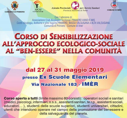  Corso di sensibilizzazione all'approccio ecologico sociale al ben-essere