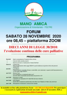 MANO AMICA - FORUM 28/11/2020