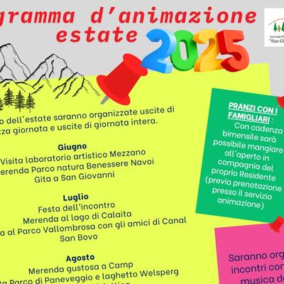 Programma animazione estate 2025