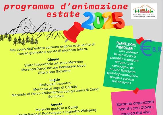 Programma animazione estate 2025