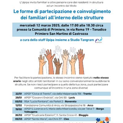Le forme di partecipazione e coinvolgimento dei familiari 